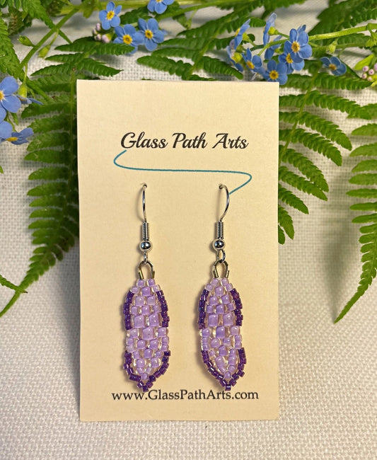 Purple Snowshoes Earrings