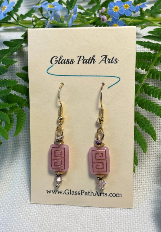 Pink & Gold Key II Earrings