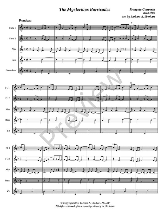 The Mysterious Barricades for Flute Choir - Sheet Music digital download