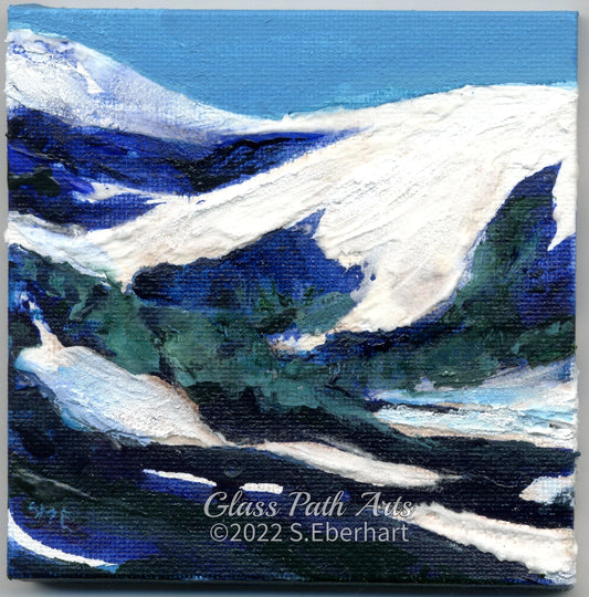 Spring Breakup - Original Acrylic Miniature Painting by Sophia Eberhart (Free USA Shipping)