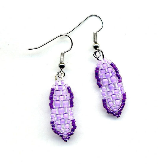 Purple Snowshoes Earrings