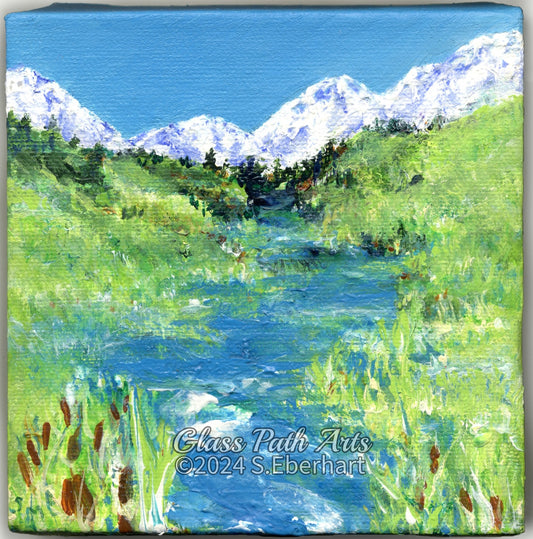 Spring Melt - Original Acrylic Painting by Sophia Eberhart