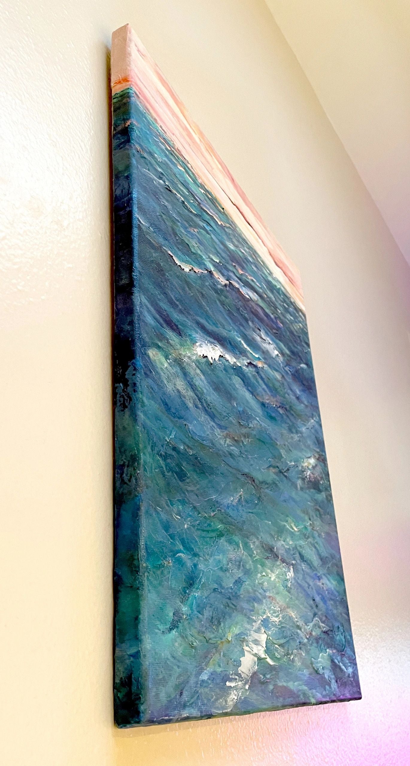 Red Sky II- Original Acrylic Painting by Sophia Eberhart (Free USA Shipping)