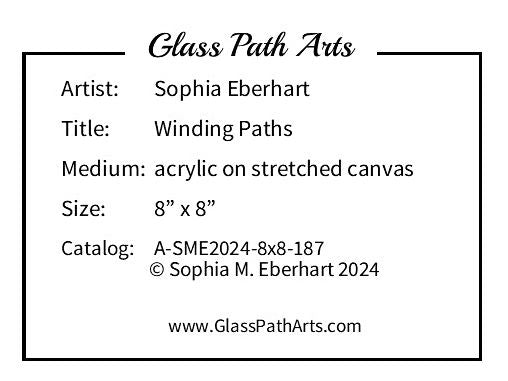 Winding Paths - Original Acrylic Painting by Sophia Eberhart (Free USA Shipping)