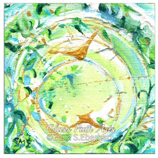 Flights of Fancy - Original Acrylic Miniature Painting by Sophia Eberhart (Free USA Shipping)